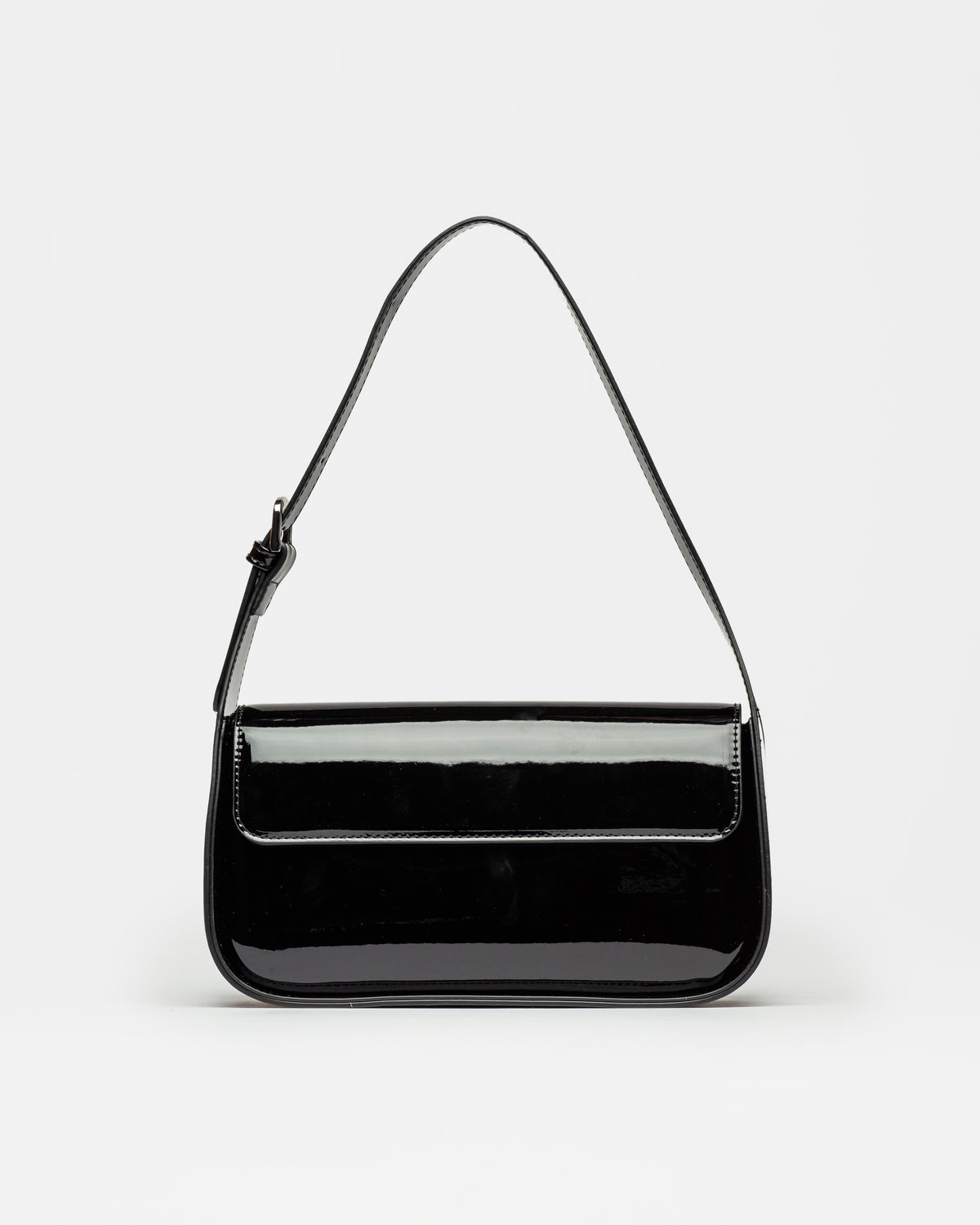 Cartera al hombro Leaf en efecto charol
