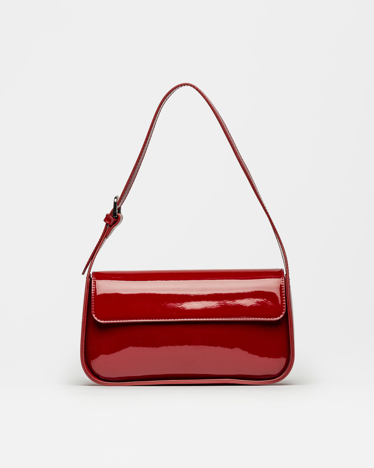 Cartera al hombro Leaf en efecto charol