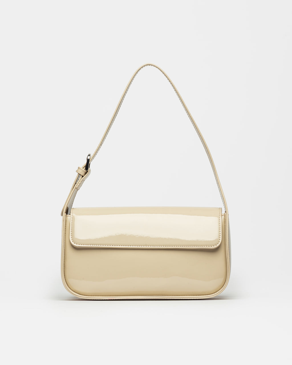 Cartera al hombro Leaf en efecto charol