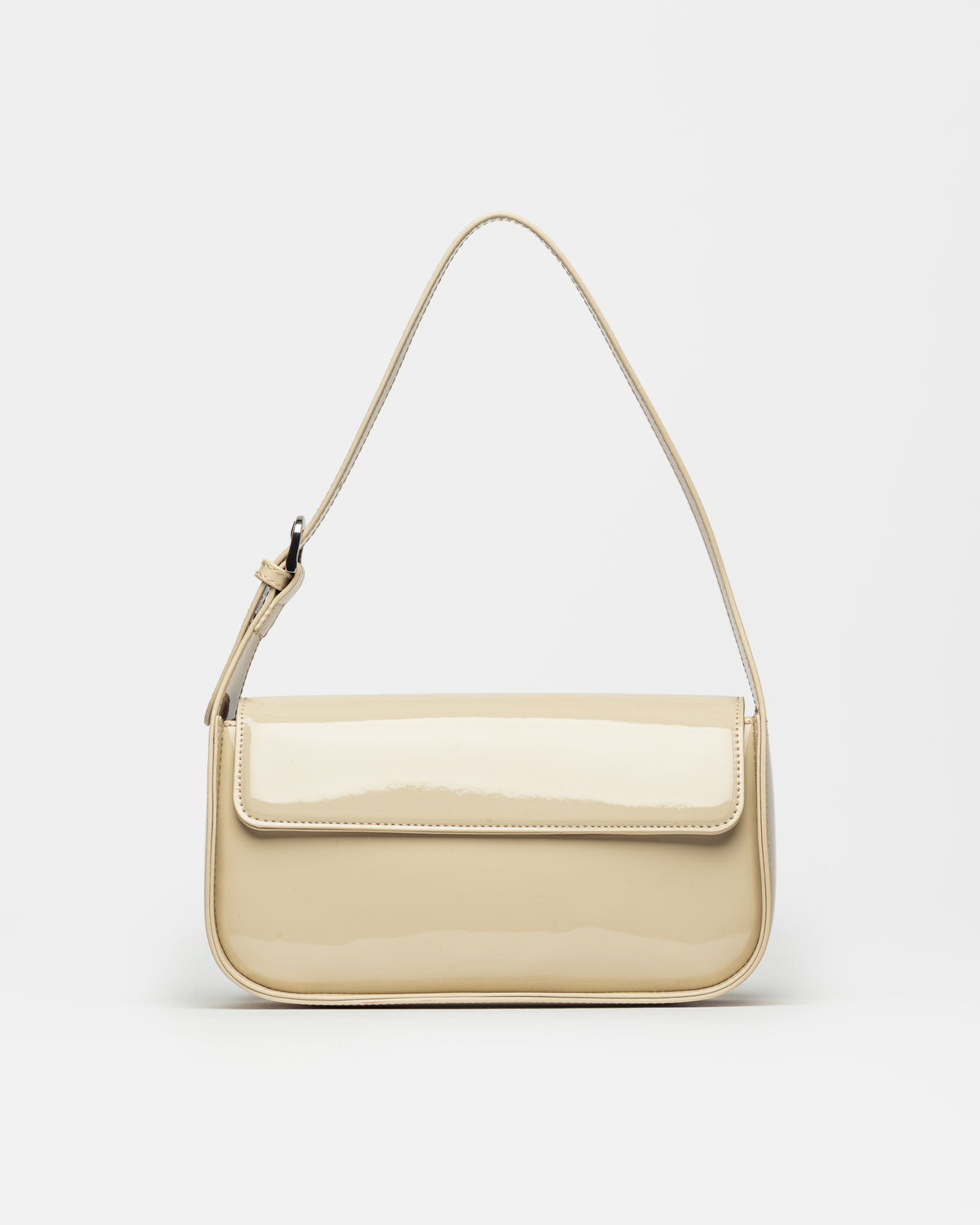 Cartera al hombro Leaf en efecto charol