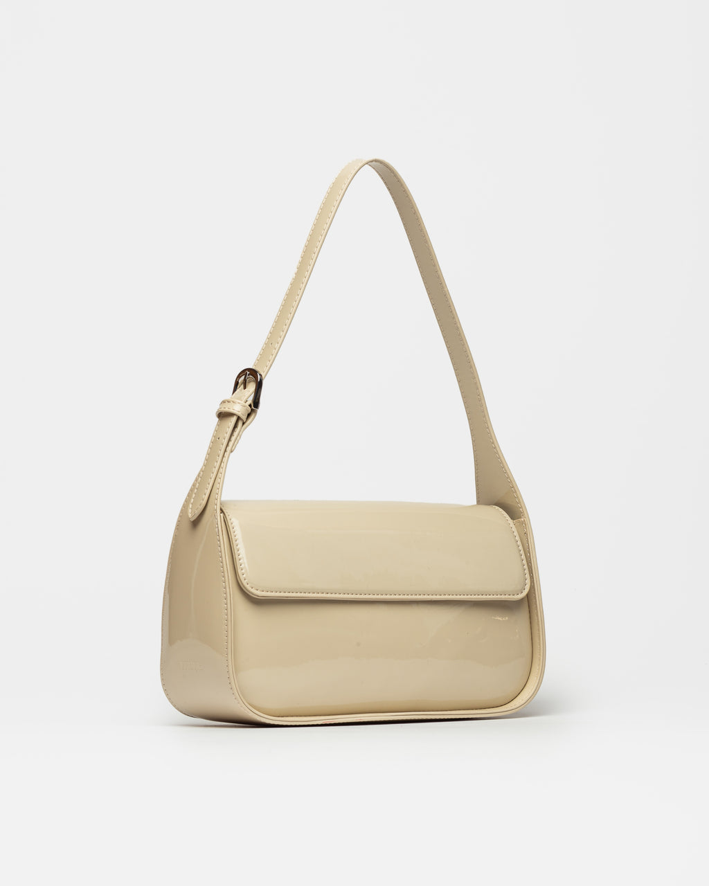 Cartera al hombro Leaf en efecto charol
