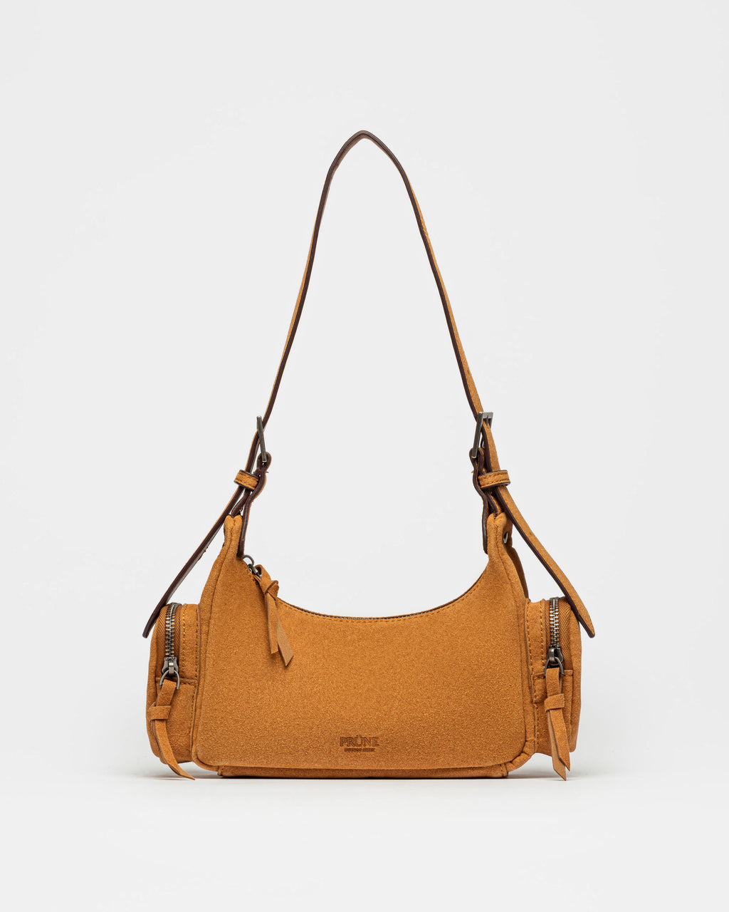 Cartera al hombro Sky en efecto gamuza