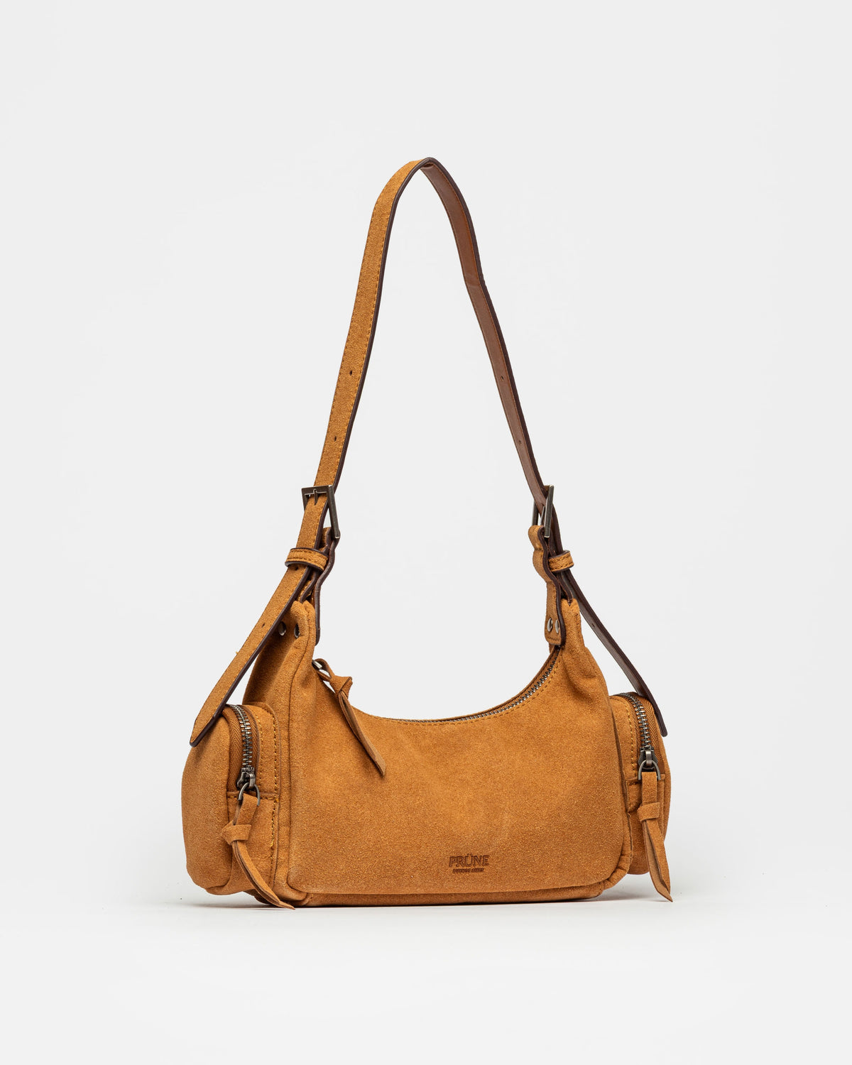 Cartera al hombro Sky en efecto gamuza