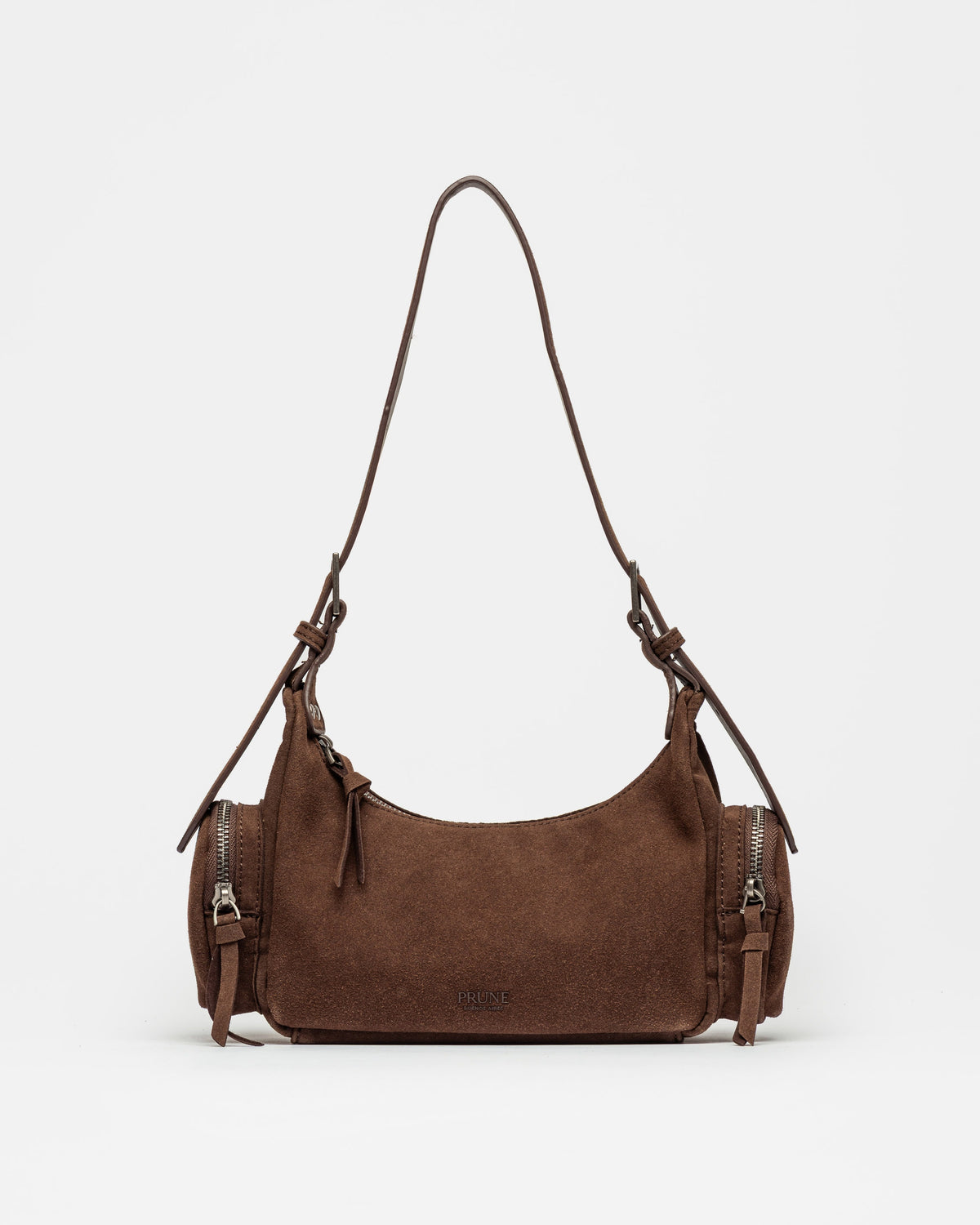 Cartera al hombro Sky en efecto gamuza