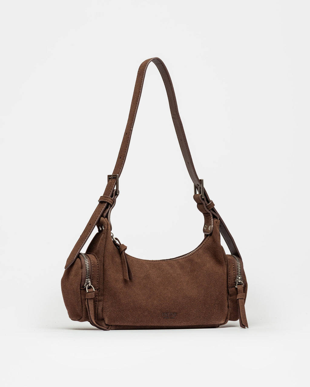 Cartera al hombro Sky en efecto gamuza